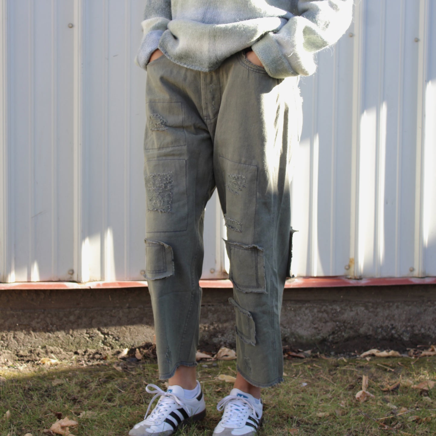 Olive Boho Cargo Pants
