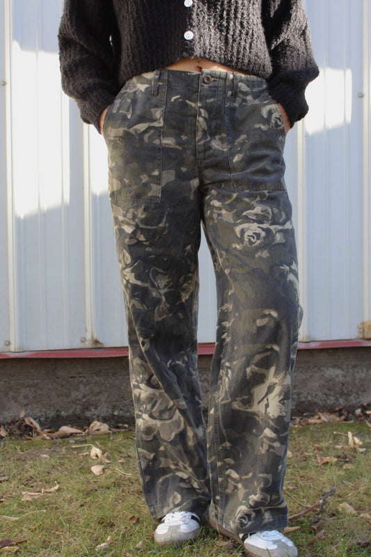 Camo Straight Leg Pants