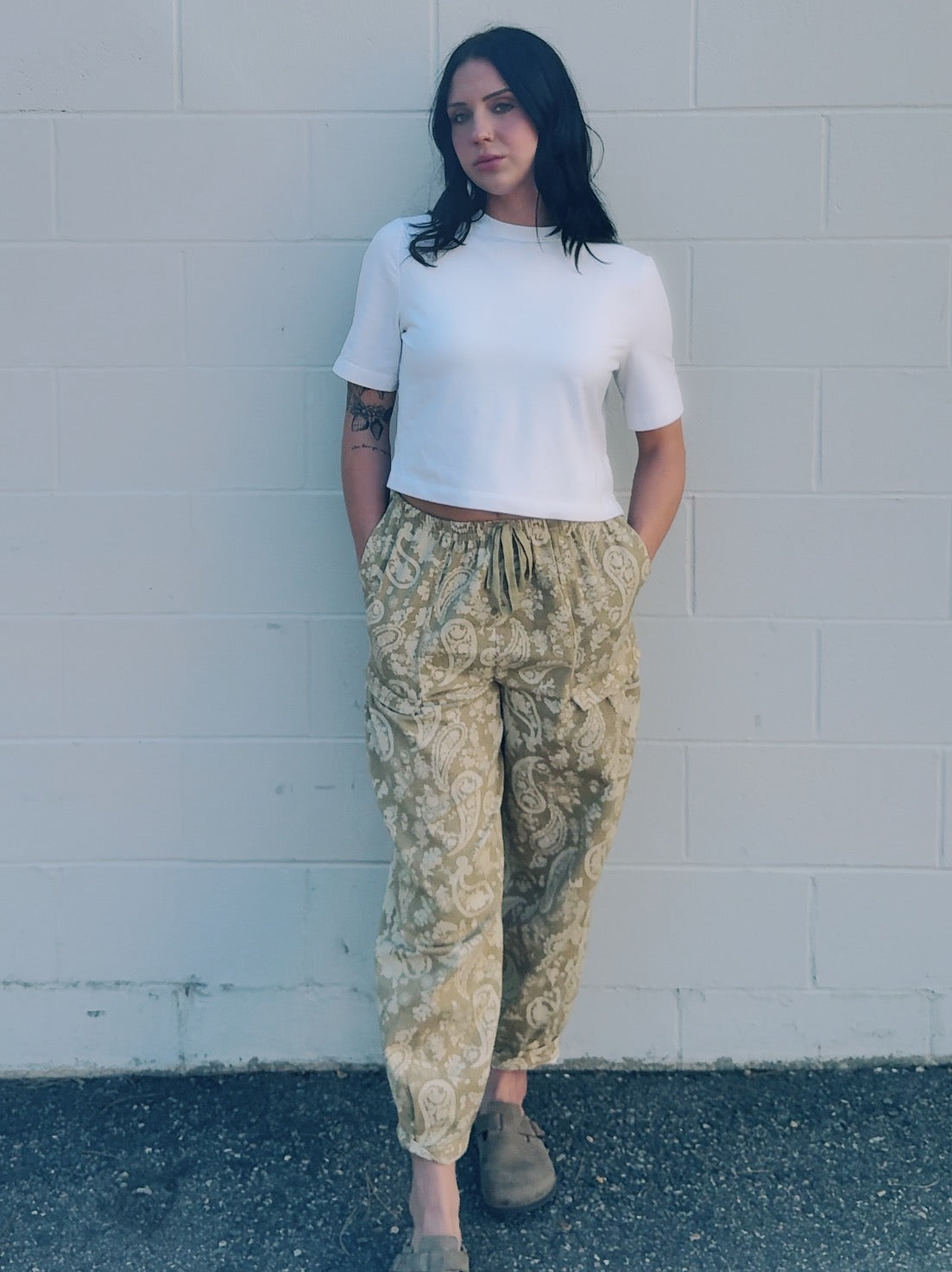 Paisley Print Barral Pants