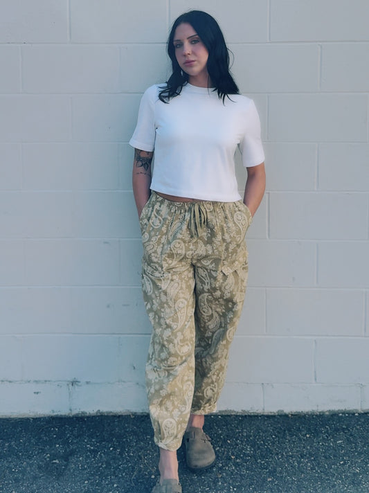 Paisley Print Barral Pants
