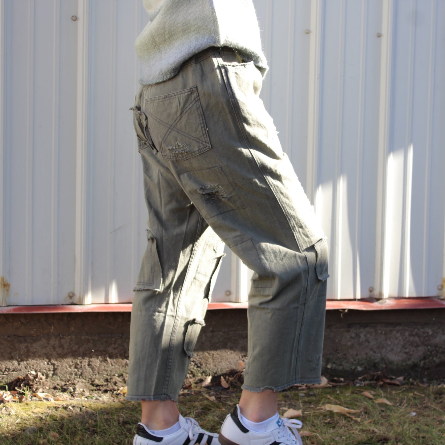Olive Boho Cargo Pants