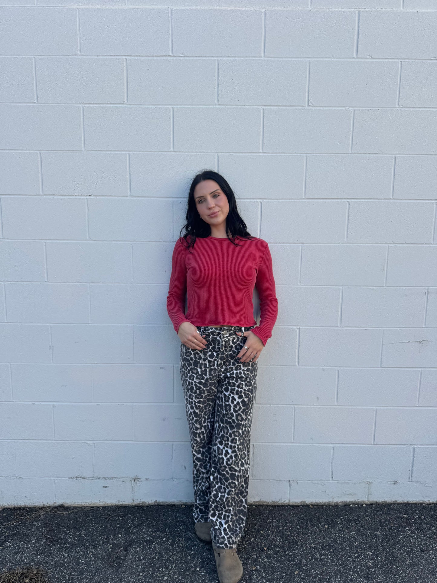 Loose Fit Leopard Print Pants