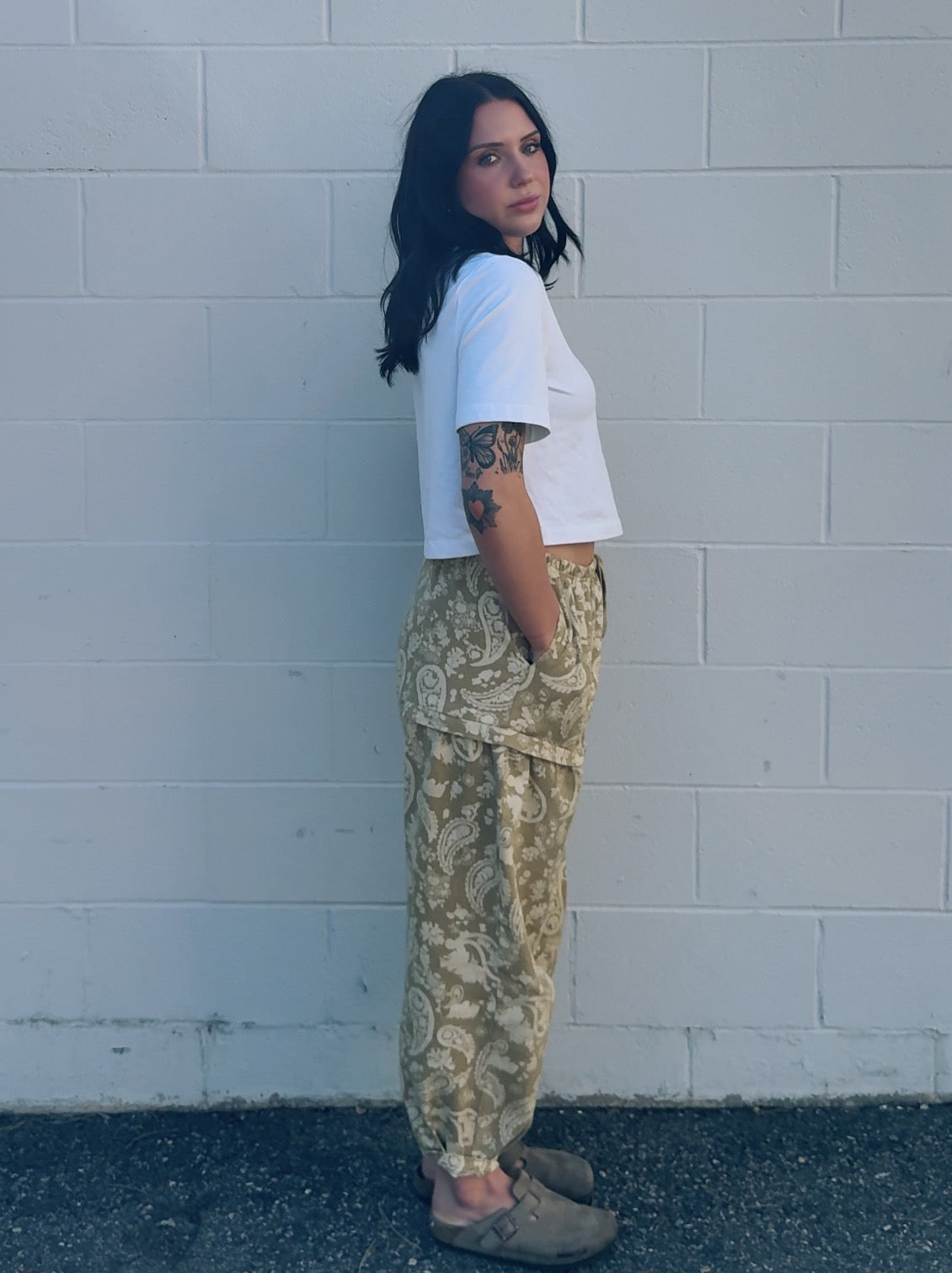 Paisley Print Barral Pants